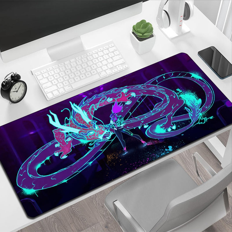 Keyboard Mouse Pad League of Legends Akali Kawaii Gaming Mat Large Mausepad Anime Mats Pc Mause Computer Accessories Gamer Pads