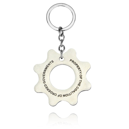 Gears of War Around The Game War Machine Gear Fashion Hip Hop Punk Style Stainless Steel Key Gift to Good Friends