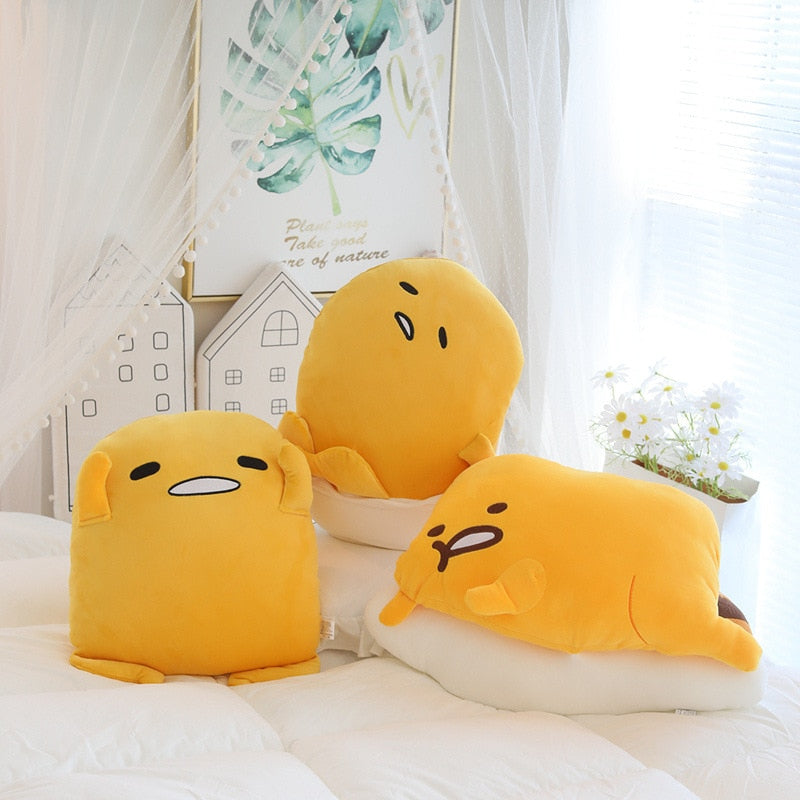 Sanrio Kawaii Gudetama Cartoon Plush Doll Children&#39;s Doll Plush Toy Sofa Backrest Throw Pillow Home Decor Surprise Birthday Gift