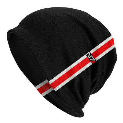 Video Game Mass Effect N7 Skullies Beanies Caps Men Women Unisex Hip Hop Winter Warm Knit Hat Alliance Military Bonnet Hats