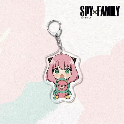 Kawaii Spy X Family Cosplay Keychain Twilight Yor Forger Anya Forger Keyring Cartoon Print Acrylic Key Chain Ring Anime Jewelry