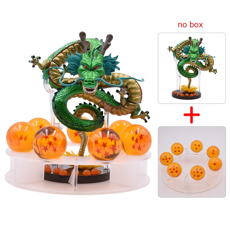 Dragon Ball Z Anime Shenlong Figures Set Esferas Del Dragon and 7 Stars Dragonball Balls 3.5cm Shelf Figurine Collection Model