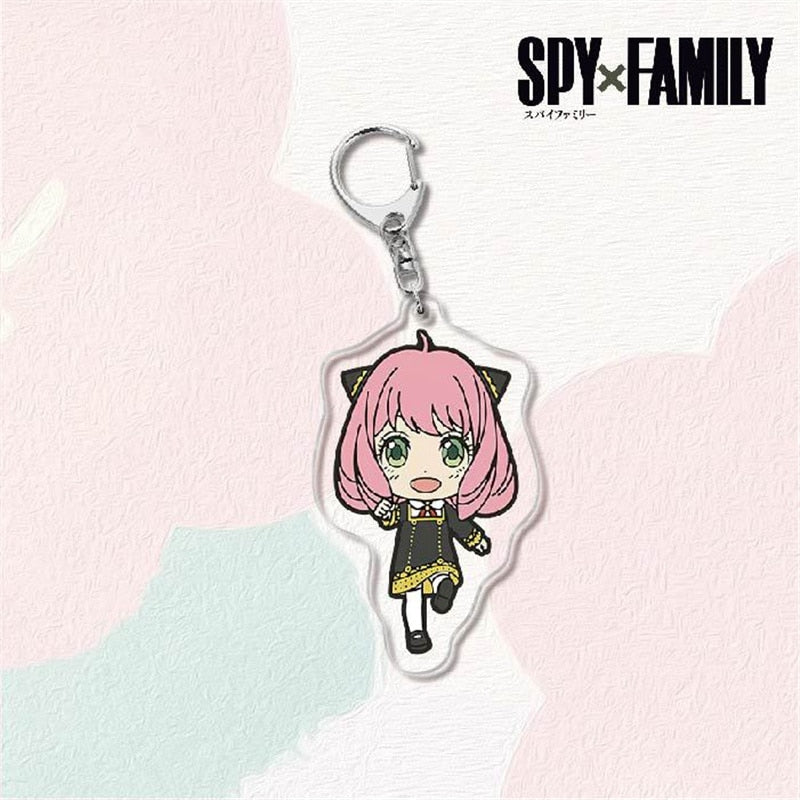 Kawaii Spy X Family Cosplay Keychain Twilight Yor Forger Anya Forger Keyring Cartoon Print Acrylic Key Chain Ring Anime Jewelry