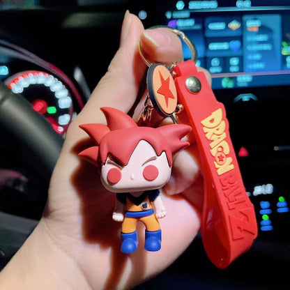 New Dragon Ball Keychain Cartoon Anime Keychains Beerus Son Goku Ozaru Vegeta Action Figures Key Chain Keyring Bag Pendant Gifts