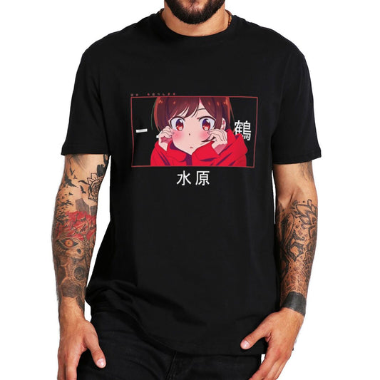 Rent A Girlfriend Anime T Shirt Chizuru Ichinose Kanojo Okarishimasu Japanese Manga Series Classic T-Shirt 100% Cotton EU Size