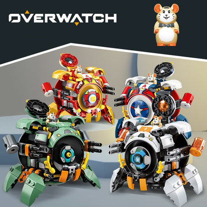 Overwatch Character Wrecking Ball Marvel Movie Iron Man Captain America Block Model Compatible LegoBall Brick Toys Gifts Boy