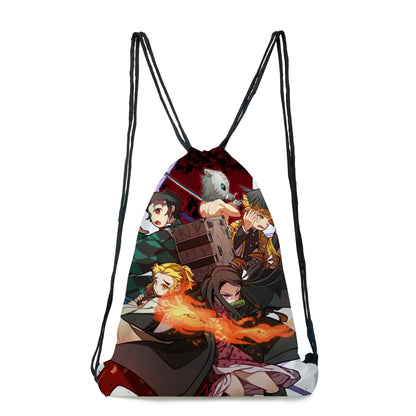 Japan Anime Kimetsu No Yaiba Demon Slayer Kamado Tanjirou Agatsuma Zenitsu Tomioka Giyuu Bunchy pocket Bag