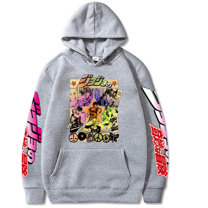 2022 Harajuku Jojos Bizarre Adventure Unisex Hoodies Japanese Anime JOJO Printed Men&#39;s Hoodie Streetwear Casual Sweatshirts