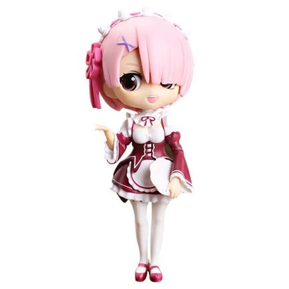 Japanese Anime 15cm Rem Re: Zero In A Different World From Zero Kawaii Qposket Girl Figure PVC Collection Model Toys