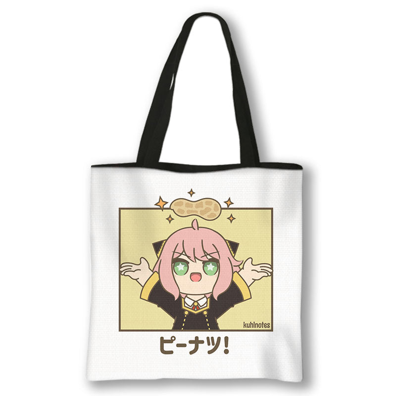 Japanese Anime Spy x Family Print Handbag Women Manga Characters Anya Shopping Bags Harajuku Totes Bag Canvas Shoulder Bags Gift