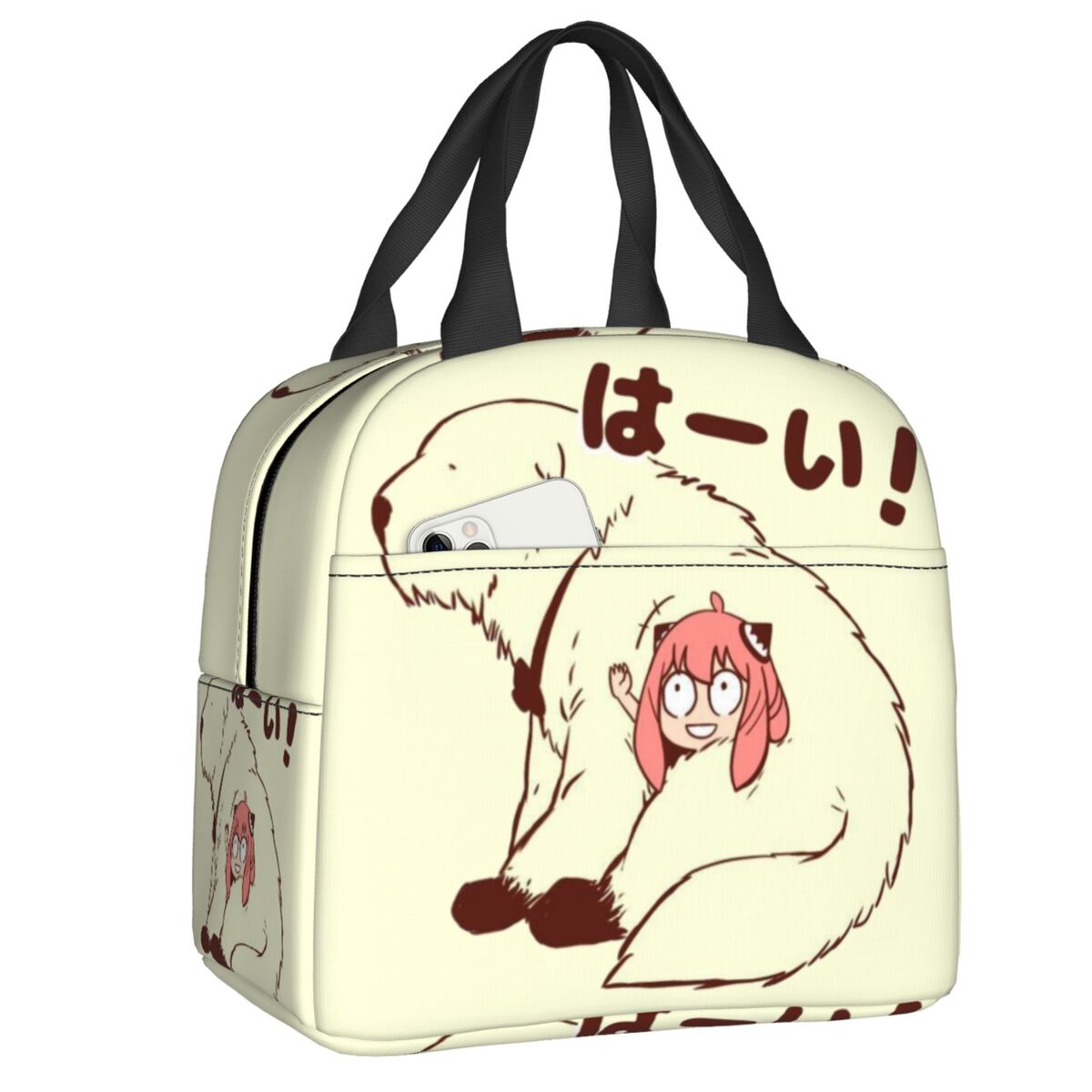 Spy X Family Anya Bond Cartoon Anime Resuable Lunch Boxes Multifunction Cooler Thermal Food Insulated Lunch Bag School Children