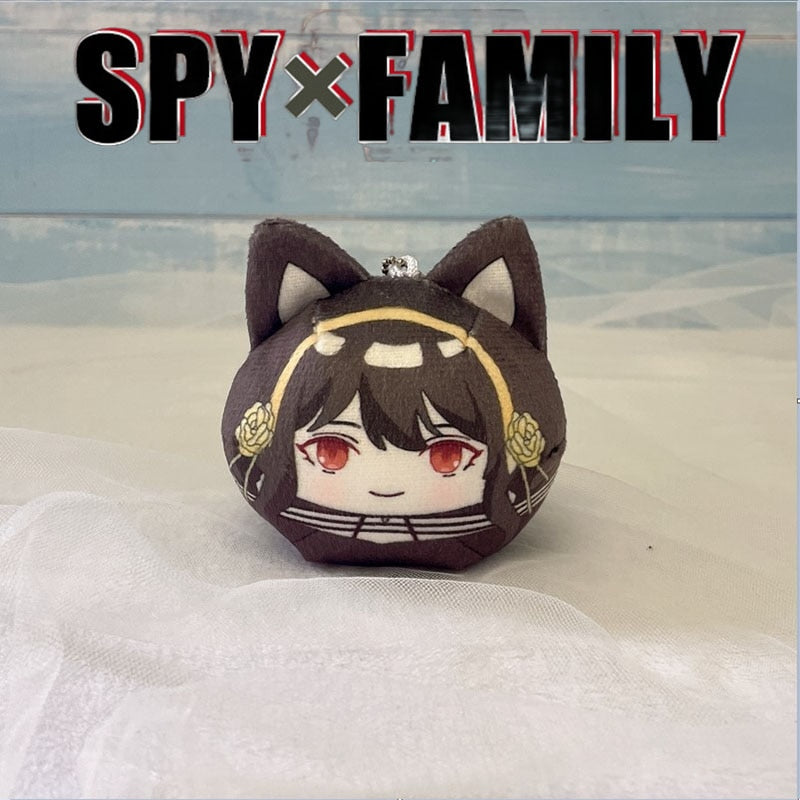 Spy X Family Plush Key Chain Anime Keychain Kawaii Girl Anya Cartoon Plush Pendant Bag Car Decorate Toys Birthday Christmasgifts