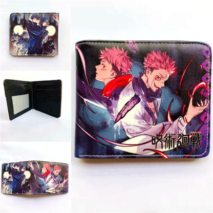 Anime Jujutsu Kaisen Wallet Fashion PU Leather Purse Itadori Yuji Fushiguro Megumi Cosplay Short Wallets Gift