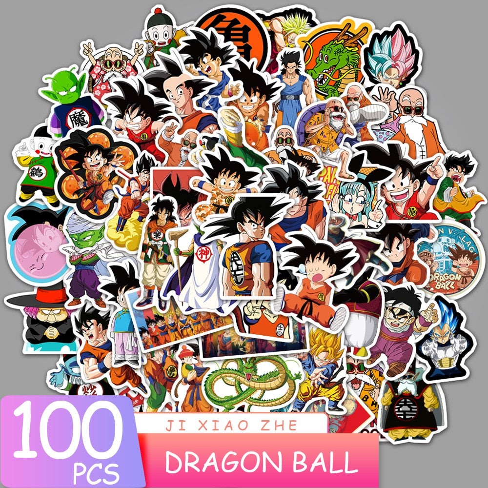 100pcs Varied Anime Stickers Attack on Titan / Spirited Away / Tokyo Avengers / Dragon Ball / Naruto Sticker Cute Sticker Pack