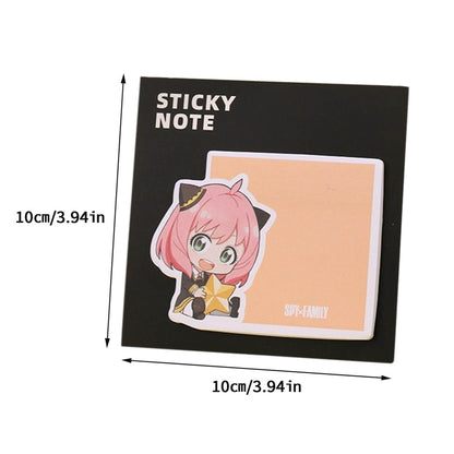 30 Sheets Anime Spy X Family Sticky Note Leave Message Memo Pad Stickers Tearable Memo Pads Notes Index Flags Tab Stationery