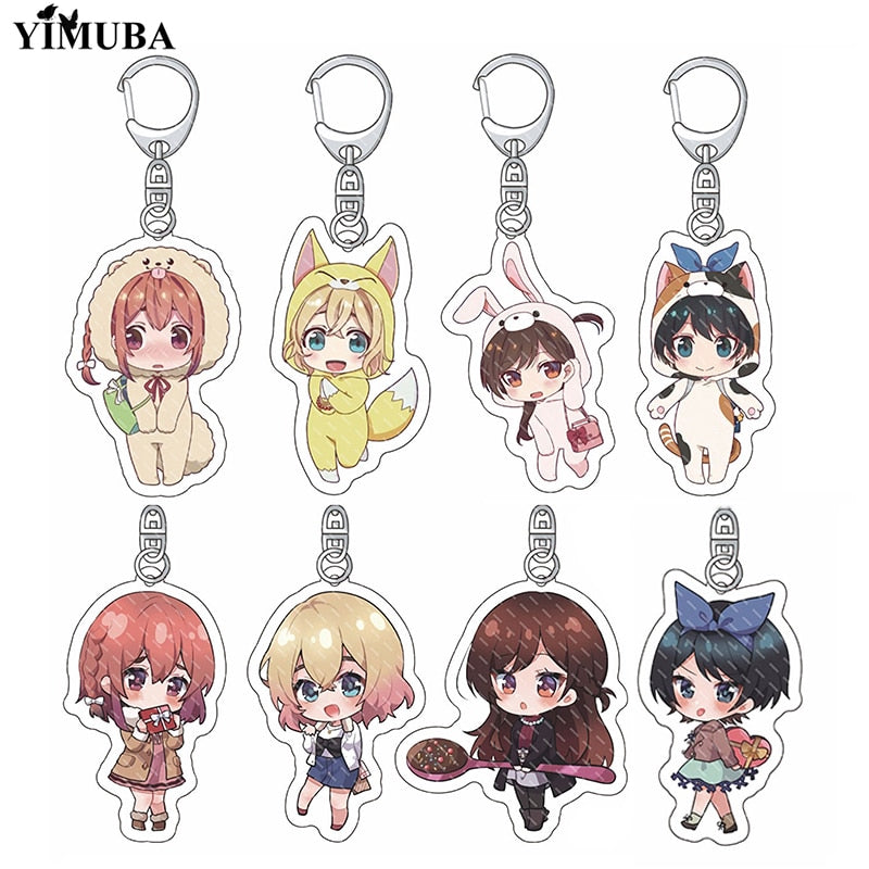 Anime Rent A Girlfriend Kanojo Okarishimasu Charm Keychain Ichinose Chizuru Asami Nanami Sakurasawa Sumi Sarashina Ruka Keyring