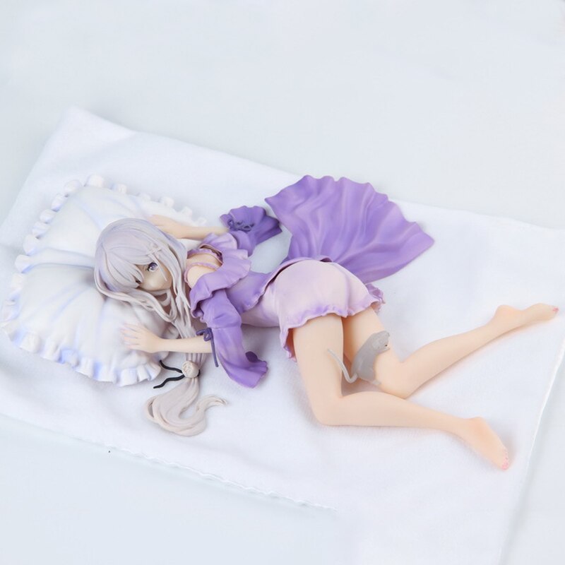 Re: ZERO -Starting Life in Another World Anime Figure Sleeping Position Emilia Action Figure Ram And Rem Figurine Model Doll Toys