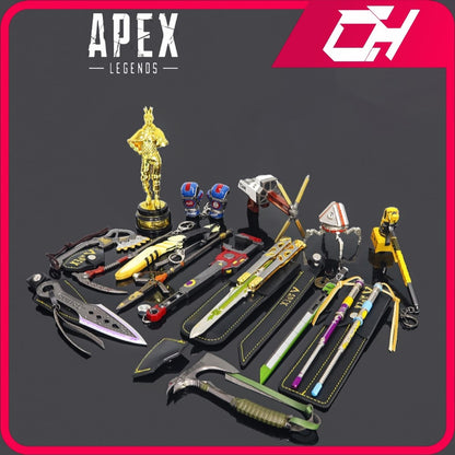 20pcs Apex Legends Heirloom Octane Game Keychain Weapon Butterfly Knife Biwon Blade Legacy Spear Kunai Raven Bite Model Kid Toys