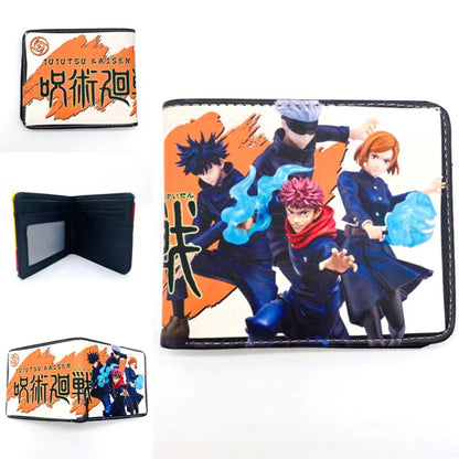 Anime Jujutsu Kaisen Wallet Fashion PU Leather Purse Itadori Yuji Fushiguro Megumi Cosplay Short Wallets Gift