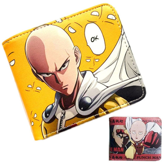 Anime ONE PUNCH MAN Saitama Wallet Young Men and Women Short Wallets Fashion PU Purse Cute Cosplay Gift