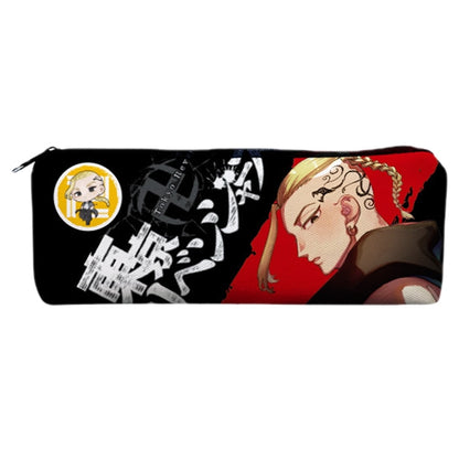 Anime Tokyo Revengers Pencil Case Canvas Animation Figures Printed Zipper Pencil Bag Pencil Box Pouch Kids Stationery Gift