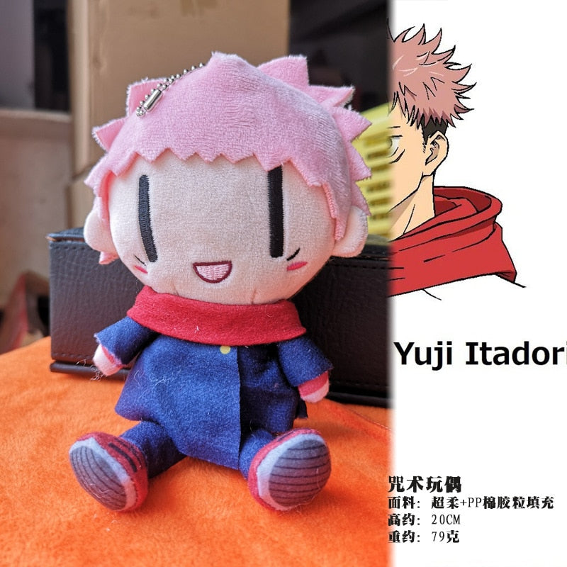 10cm Anime Jujutsu Kaisen Gojo Satoru Fushiguro Megumi Itadori Yuji Plush Soft Stuffed Toys Dolls Pendant Keychain Kids Gift