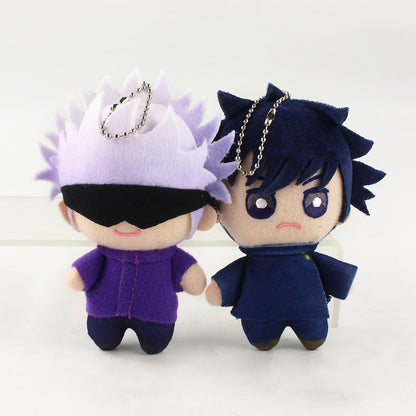 10cm Anime Jujutsu Kaisen Gojo Satoru Fushiguro Megumi Itadori Yuji Plush Soft Stuffed Toys Dolls Pendant Keychain Kids Gift