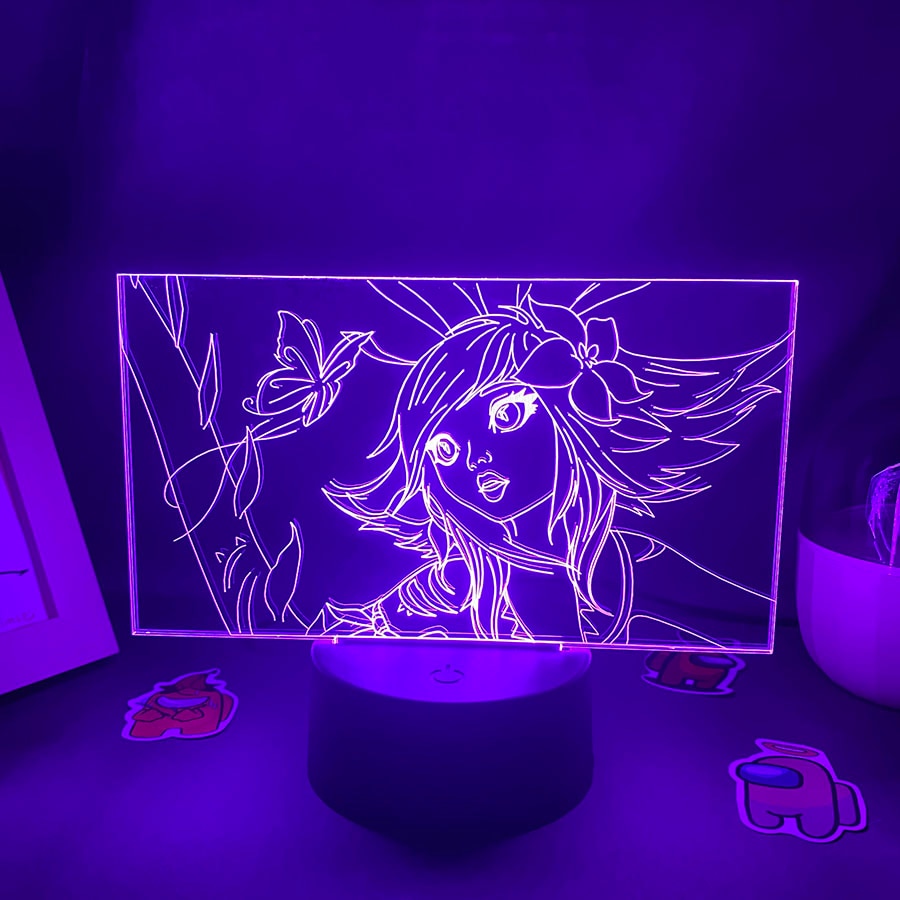 Game League of Legends Neeko The Curious Chameleon 3D Led Neon Night Lights Bedroom Table Decor Game LOL Lava Lamp Gifts For Kid