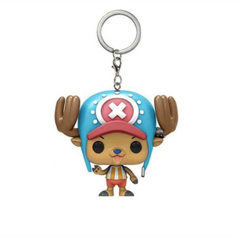 Original Anime ONE PIECE Keychain Tony Chopper Law Monkey·D·Luffy Minifigure Model Toys Collection Pendent Gift