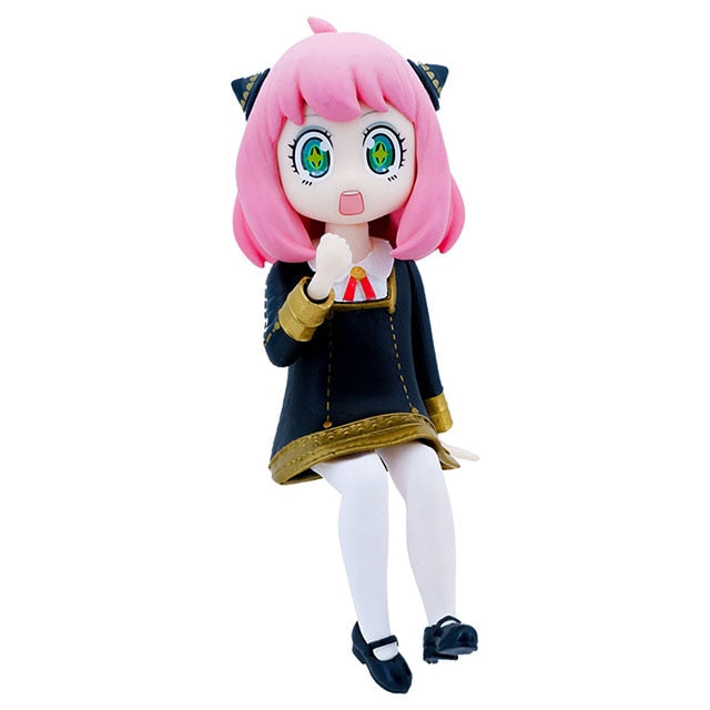 18CM Anya Forger PVC Replaceable Head Mini Spy X Family Figures Loid Forger Yor Forger Figurine Manga Doll Cute Toys