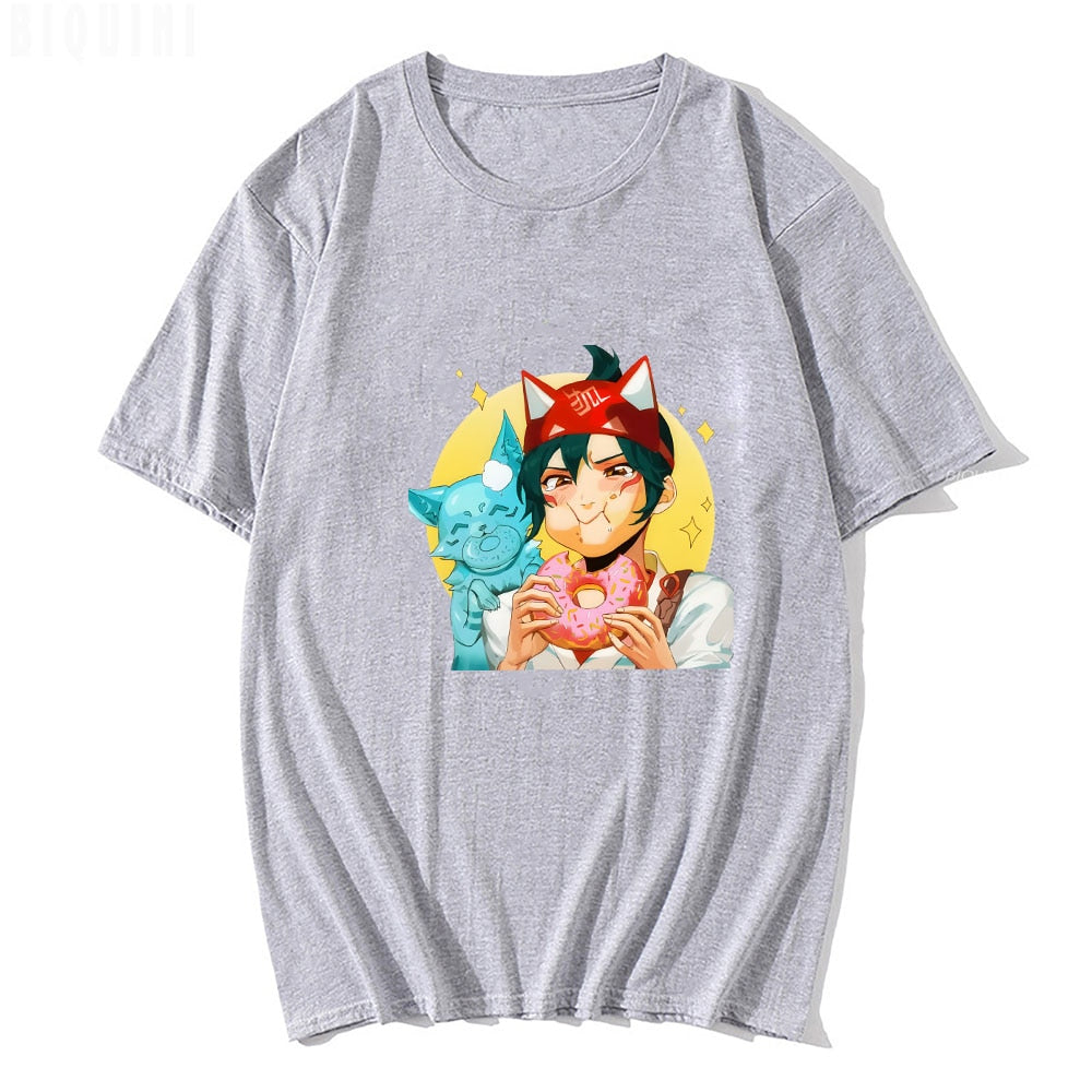 Overwatch 2 Anime T Shirt Men Women Round Neck Casual Oversized Graphic Tees Short Sleeve Tops Clothing Graphic Kawaii T-Shirt