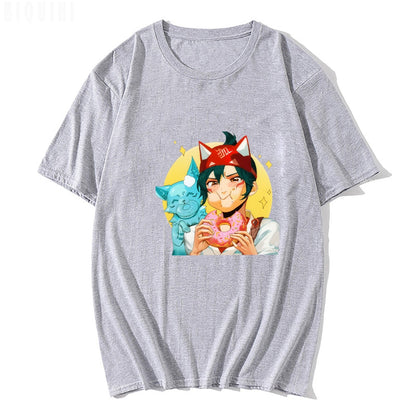 Overwatch 2 Anime T Shirt Men Women Round Neck Casual Oversized Graphic Tees Short Sleeve Tops Clothing Graphic Kawaii T-Shirt