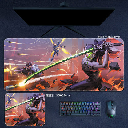 Gaming Overwatch Large Mouse Pad Dva Genji Hanzo Junkrat Mousepad Computer Laptop Gamer Pad PC Gaming Anime Accessories Desk Mat