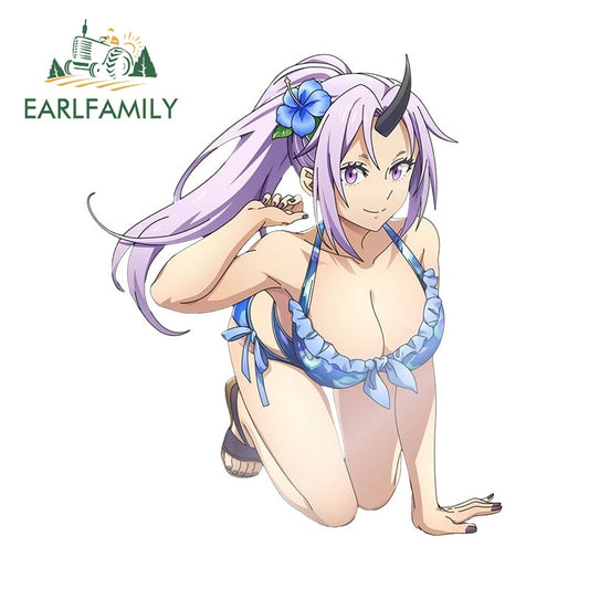 EARLFAMILY 13cm x 11.2cm for That Time I Got Reincarnated as a Slime Shion Car Stickers Sunscreen Decals Car Door Protector