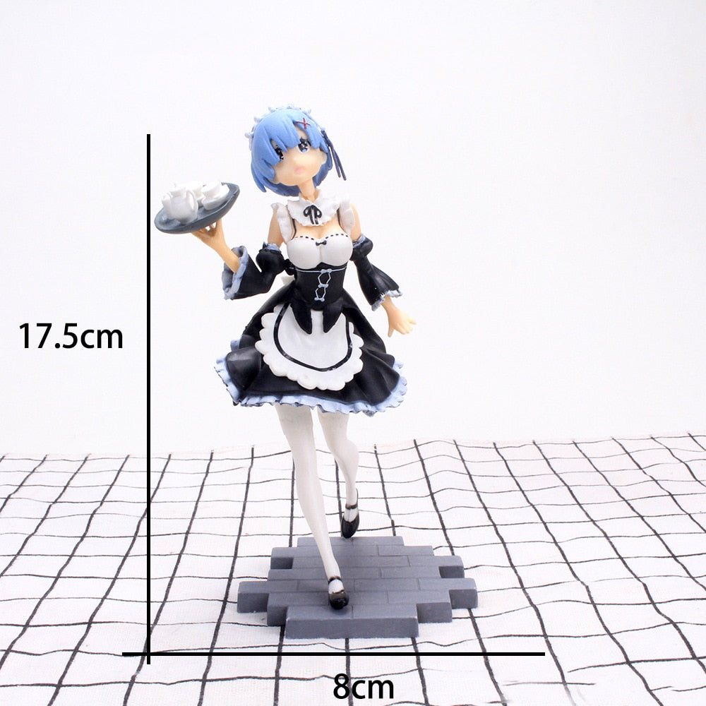 25cm Re: ZERO Starting Life in Another World Anime Figure Rem & Ram Twins Action Figure Rem/Ram Figure Collection Model Doll Toys