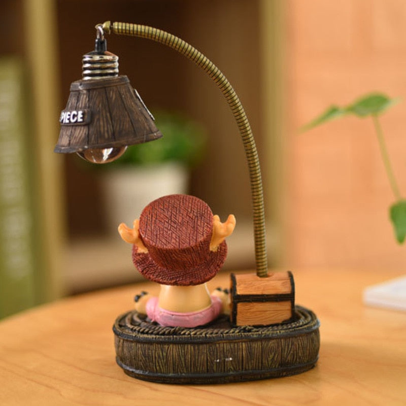 BANADAI Anime One Piece Luffy Figures Toy 17cm Cute One Piece Chopper Figure With Night Lamp Light Home Decoration Figuras Toys