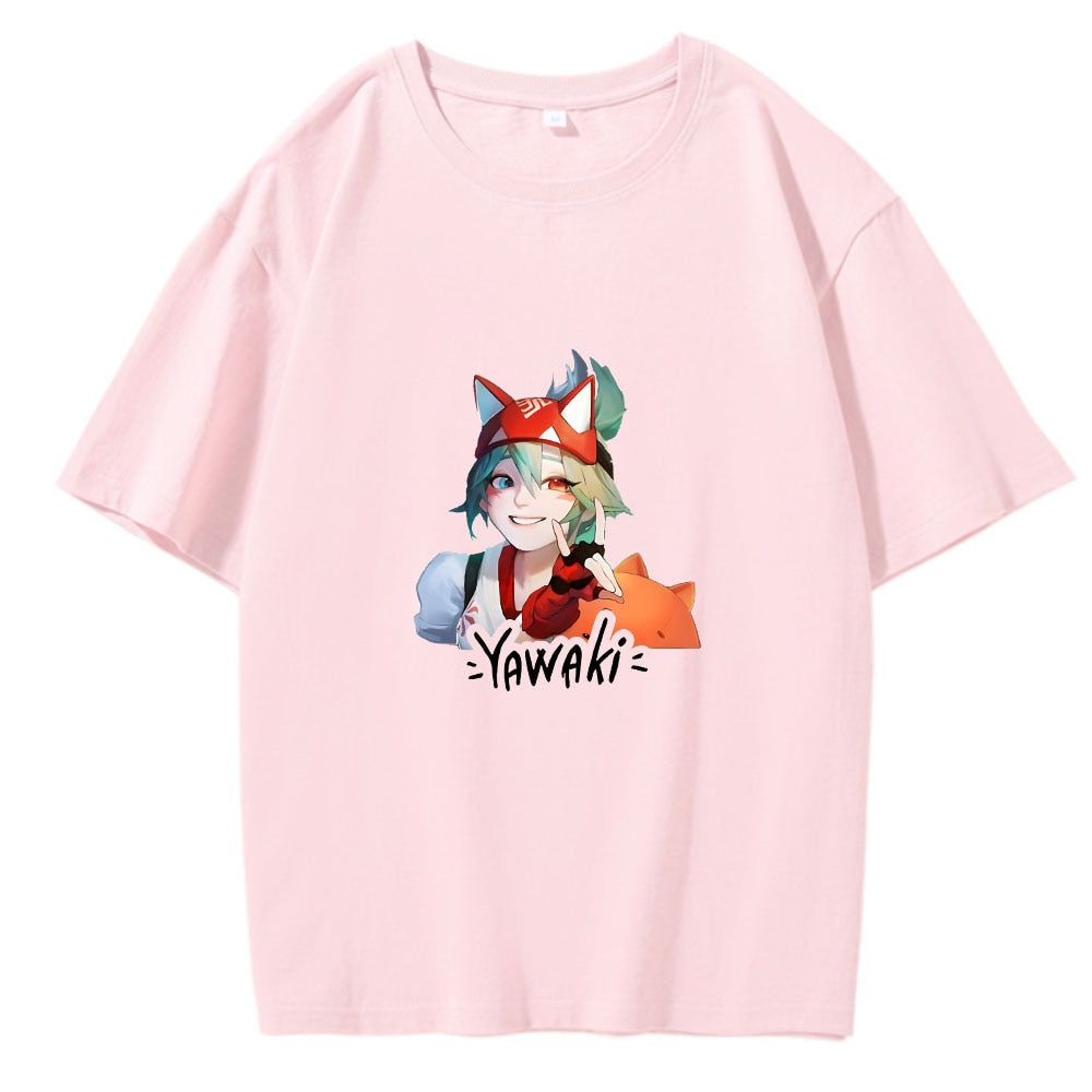 Overwatch 2 Kiriko T-shirt Casual Hip Hop Cartoon Korean Printed Tshirt Harajuku Cotton Woman Summer Funny Short Sleeve T Shirt