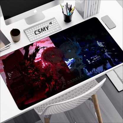 Anime Mouse Pad Gamer Re: Zero Rem Pc Gaming Accessories Rubber Mat Deskmat Mousepad Mats Keyboard Cabinet Mause Laptops Pads Xxl