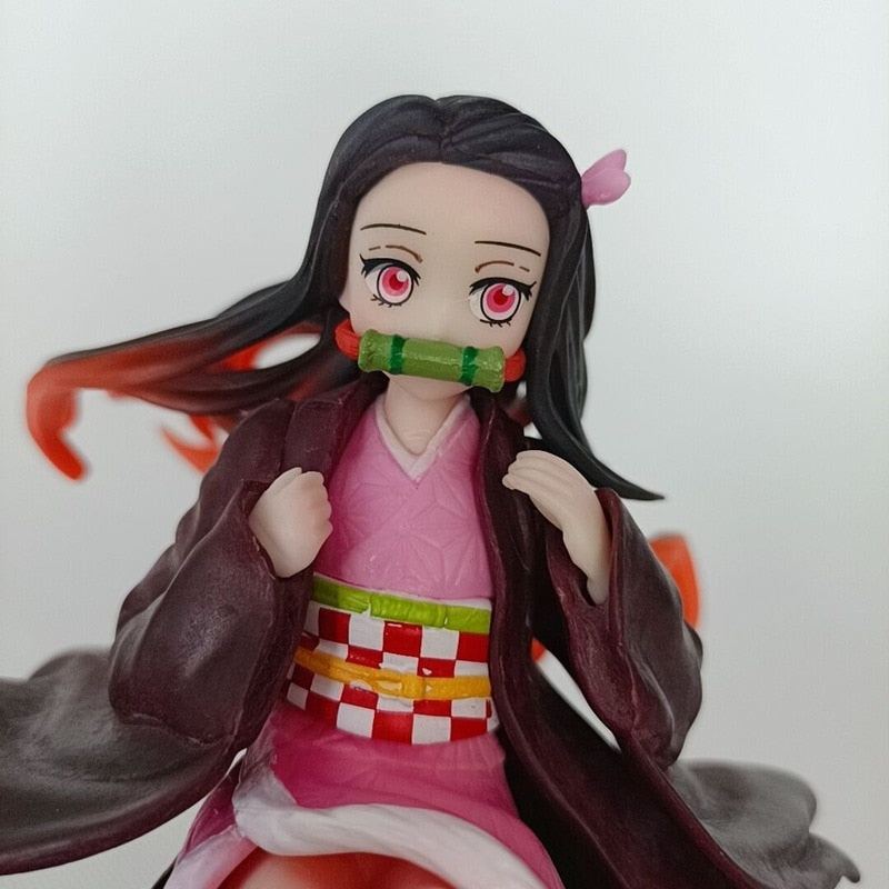 Demon Slayer Kamado Anime Figure Kamado Nezuko PVC Action Figure Toy Kimetsu no Yaiba Statue Adult Collectible Model Doll Gift