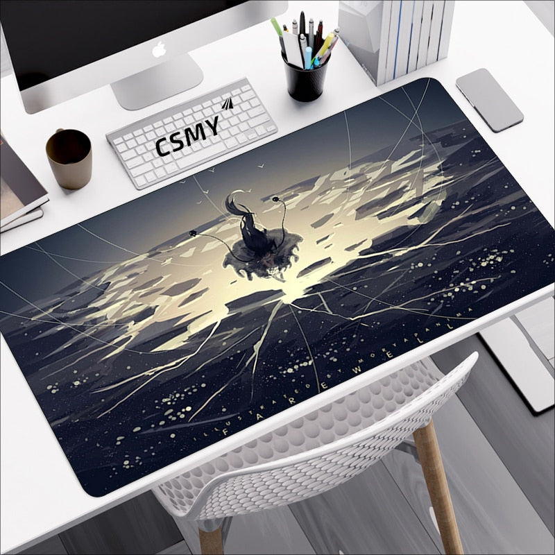 Anime Mouse Pad Gamer Re: Zero Rem Pc Gaming Accessories Rubber Mat Deskmat Mousepad Mats Keyboard Cabinet Mause Laptops Pads Xxl