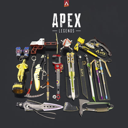 20pcs Apex Legends Heirloom Octane Game Keychain Weapon Butterfly Knife Biwon Blade Legacy Spear Kunai Raven Bite Model Kid Toys