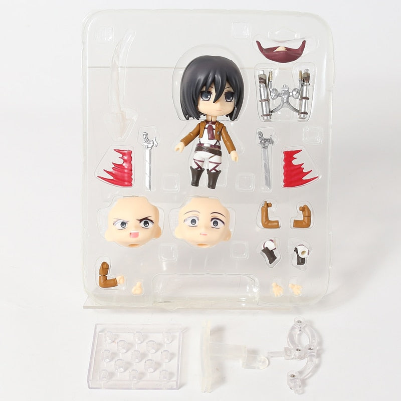 Figma Attack on Titan Eren Jaeger / Mikasa Ackerman / Levi Ackerman / PVC Action Figure Model Toy Figuirne