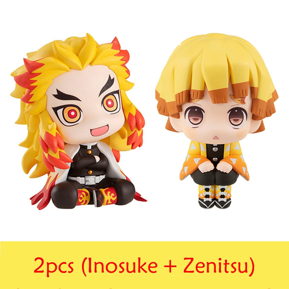 Anime Demon Slayer Figure 7cm Nezuko Tanjirou Zenitsu Inosuke Kyoujurou Kanawo Kawaii Toy Q Figural PVC Model Gift