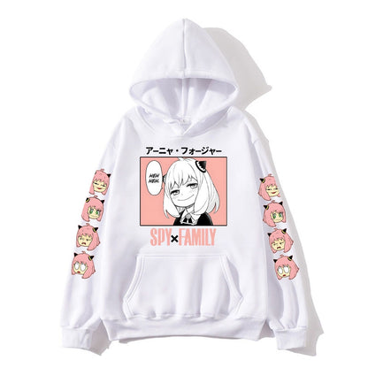 Anya Anime Spy X Family Hoodies Kawaii Cartoon Mens/WomenSweatshirt Tops Harajuku Unisex Couple Hoodie Plus Fashion Streetwear