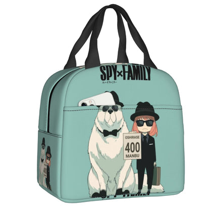 Spy X Family Anya Bond Cartoon Anime Resuable Lunch Boxes Multifunction Cooler Thermal Food Insulated Lunch Bag School Children