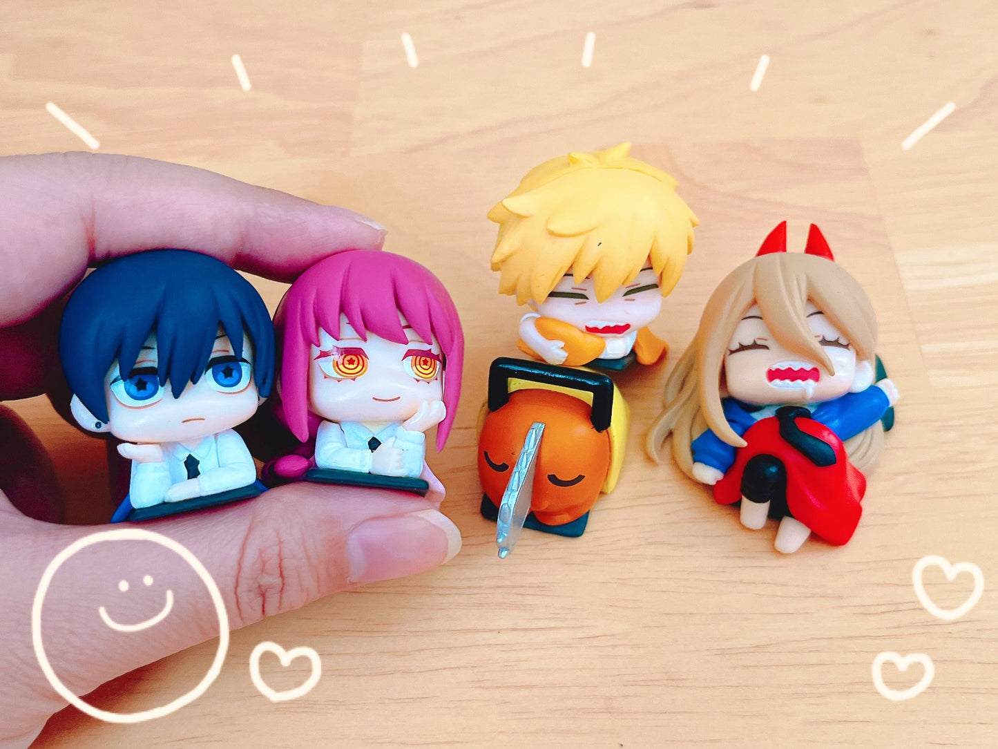 Stasto stand stone capsule toys anime Onemutan chainsaw man Denji Pochita Makima Aki Hayakawa power sleeping figures gashapon