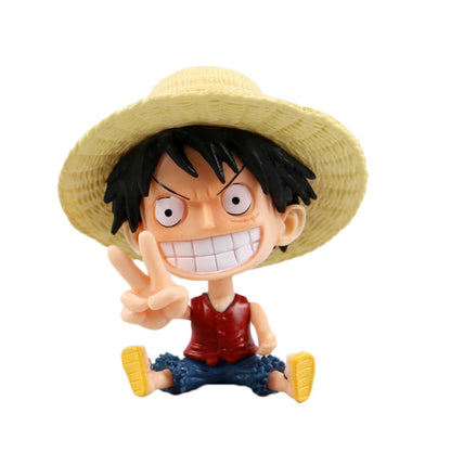 18cm One Piece Anime Figure Pirate Warriors Monkey D Luffy Roronoa Zoro Sanji Usopp Action Figures Collectible Model Toys