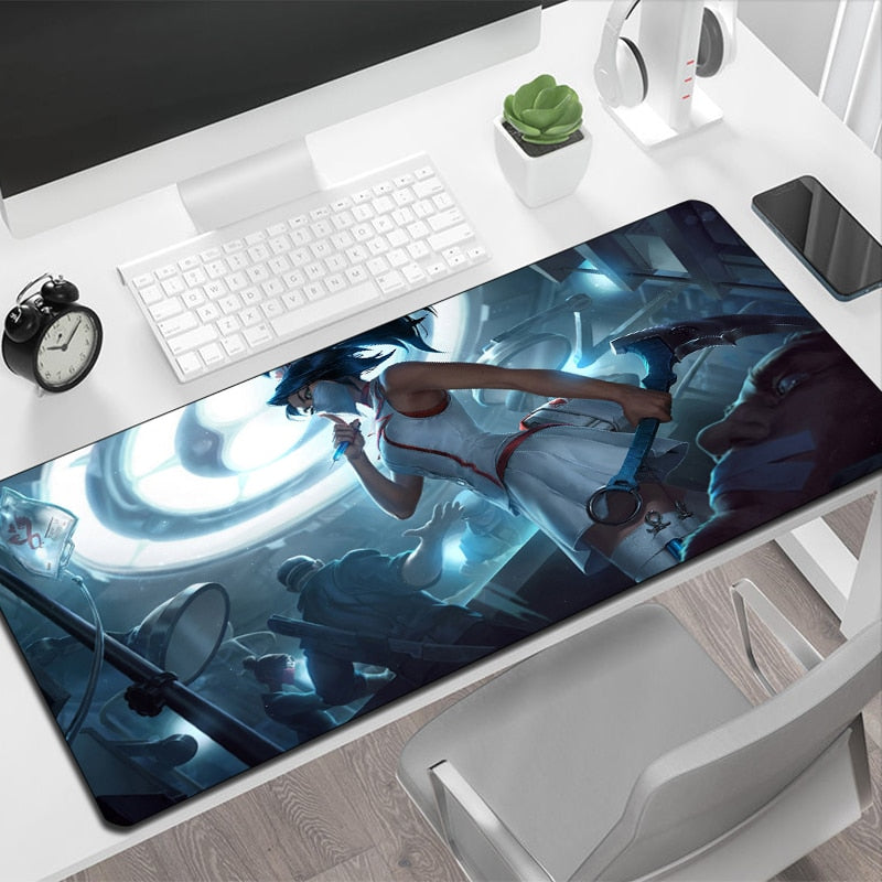 Keyboard Mouse Pad League of Legends Akali Kawaii Gaming Mat Large Mausepad Anime Mats Pc Mause Computer Accessories Gamer Pads