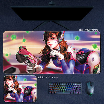 Gaming Overwatch Large Mouse Pad Dva Genji Hanzo Junkrat Mousepad Computer Laptop Gamer Pad PC Gaming Anime Accessories Desk Mat