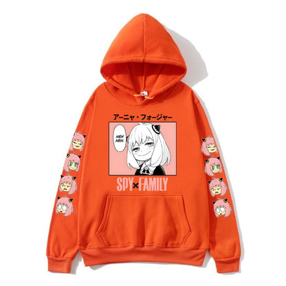 Anya Anime Spy X Family Hoodies Kawaii Cartoon Mens/WomenSweatshirt Tops Harajuku Unisex Couple Hoodie Plus Fashion Streetwear